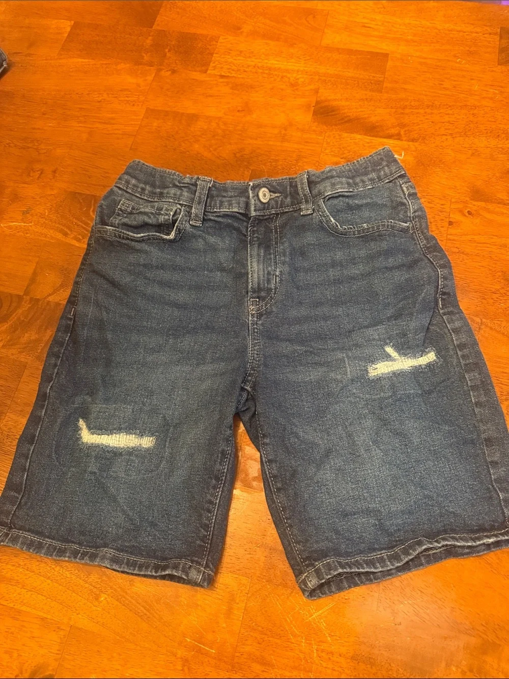 Boy’s Distressed Denim Shorts - Blue